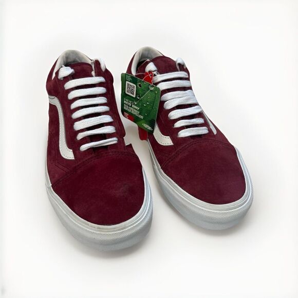 Vans Old Skool Pig Suede Pomegranate Red Low Top Classic Men 6.5 Women’s 8 - Picture 1 of 7
